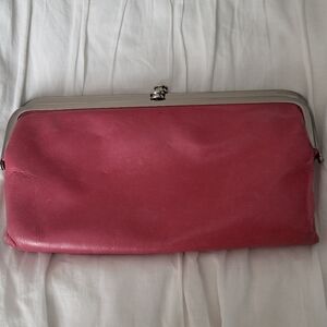 Hobo International Lauren Leather Double Frame Kisslock Wallet Clutch